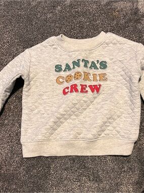jumping beans Light Gray 'Santa's Cookie Crew' Quilted Sweatshirt